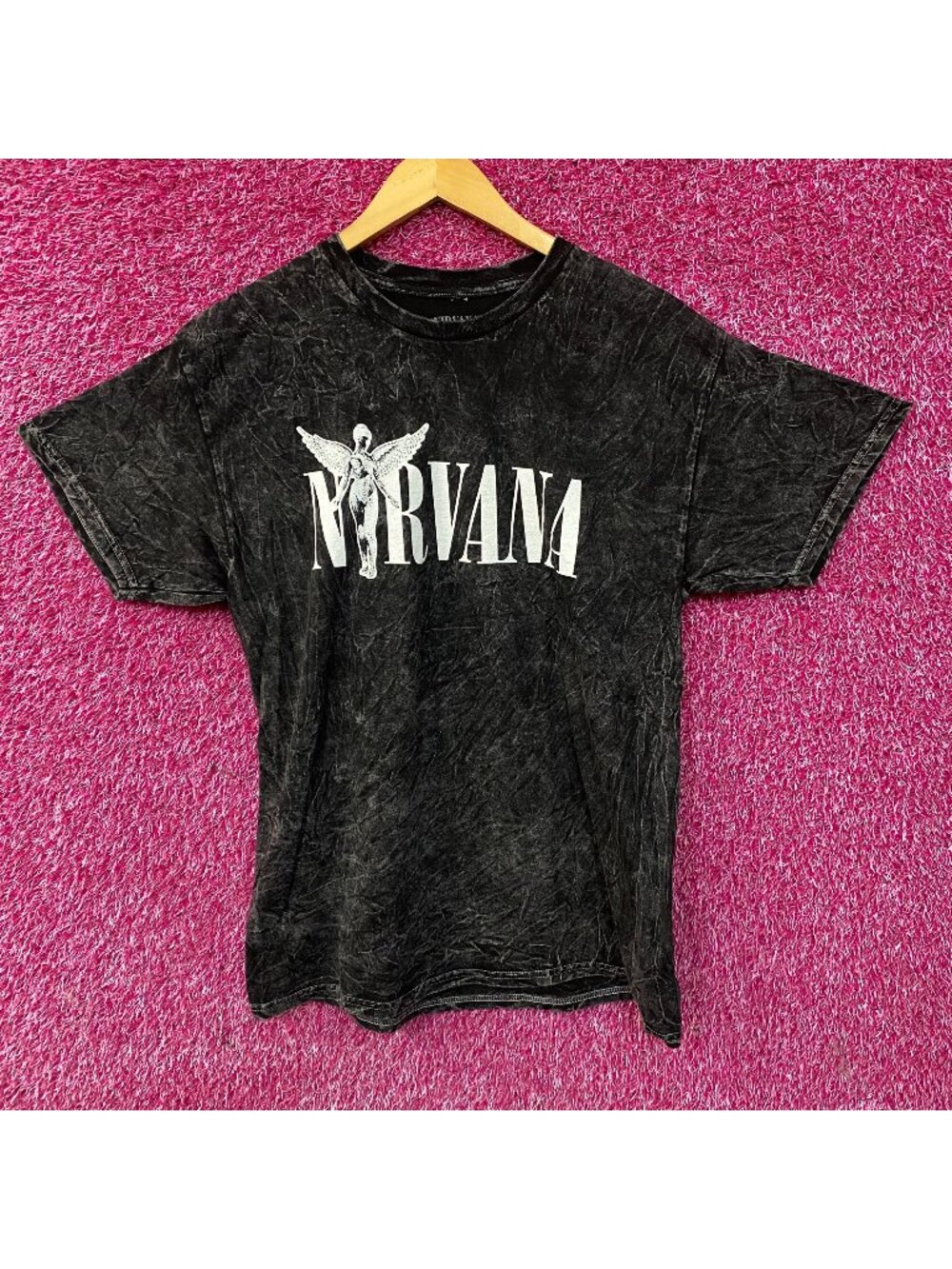Nirvana In Utero Album Cover Graphic Mineral Wash T-shirt Large